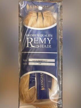 REMY PREMIUM QUALITY HAIR 
Human hair weaving, starlight 12"
Color 613 brand new